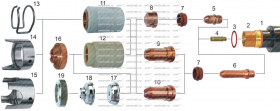 Nozzle, Long 1.7mm, код PD117-17, A90/P90